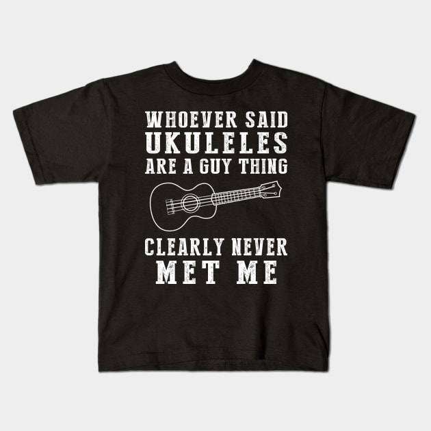 Uke-ing Stereotypes: Ukulele for Everyone! Kids T-Shirt by MKGift